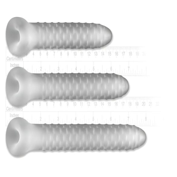 Fat Boy Checker Box - nakładka na penisa - 17 cm - biały