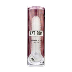 Fat Boy Checker Box - nakładka na penisa - 19 cm - biała