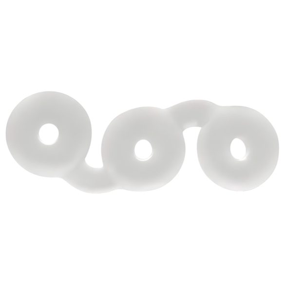 Perfect Fit Triple - zestaw trzech pierścieni na penisa - silikon biały