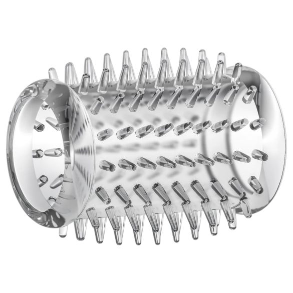 Stay Hard - nasadka na penisa z kolcami - przezroczysta