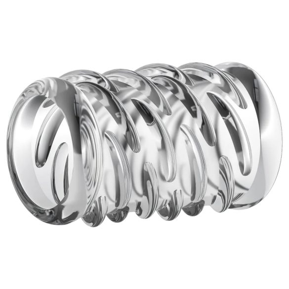 Stay Hard - pierścień na penisa z wypustkami - przezroczysty