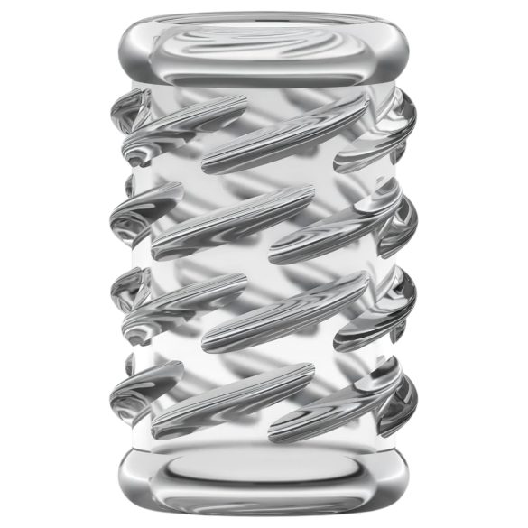 Stay Hard - pierścień na penisa z wypustkami - przezroczysty