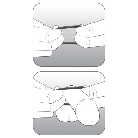 Stay Hard - zestaw pierścieni na penisa - czarne