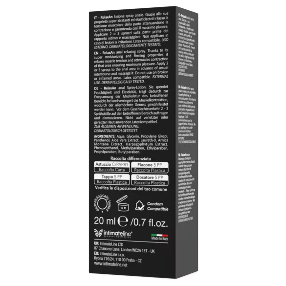 Intimateline RelaxAn - spray rozluźniający do odbytu (20 ml)