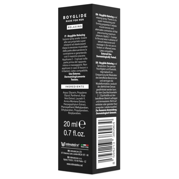 Intimateline Boyglide - spray rozluźniający do analu dla mężczyzn (20 ml)