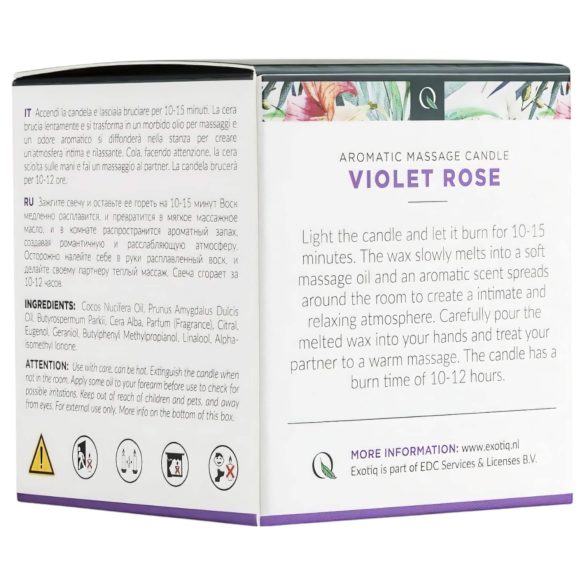 Exotiq Violet Rose - świeca do masażu - 60g