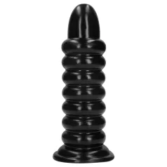   Auć! Spiral Force - zakręcany korek analny (czarny) - 23,5 cm