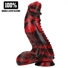   Ałć! Dark Lycan Spawn - silikonowy fantazyjny dildo (czerwono‑czarny)
