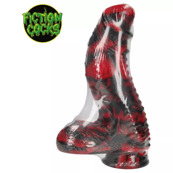 Ałć! Dark Lycan Spawn - silikonowy fantazyjny dildo (czerwono‑czarny)