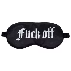   Auć! - satynowa opaska na oczy z napisem „Fuck Off” (czarna)