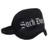 Auć! - satynowa opaska na oczy z napisem „Suck Don't Bite” (czarna)