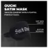Auć! - satynowa opaska na oczy z napisem „Suck Don't Bite” (czarna)