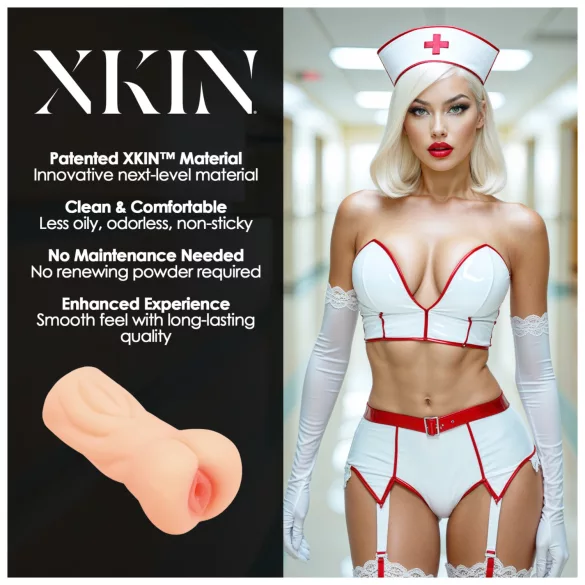 XKIN Tiffany Throatcheck - realistyczna sztuczna cipka masturbator (naturalny)