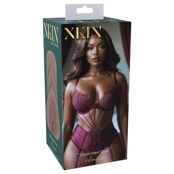 XKIN Next Door Amani - realistyczna sztuczna wagina masturbator (ciemny naturalny kolor)