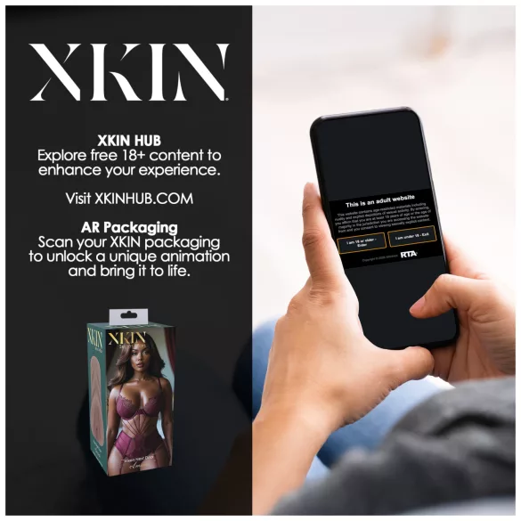 XKIN Next Door Amani - realistyczna sztuczna wagina masturbator (ciemny naturalny kolor)
