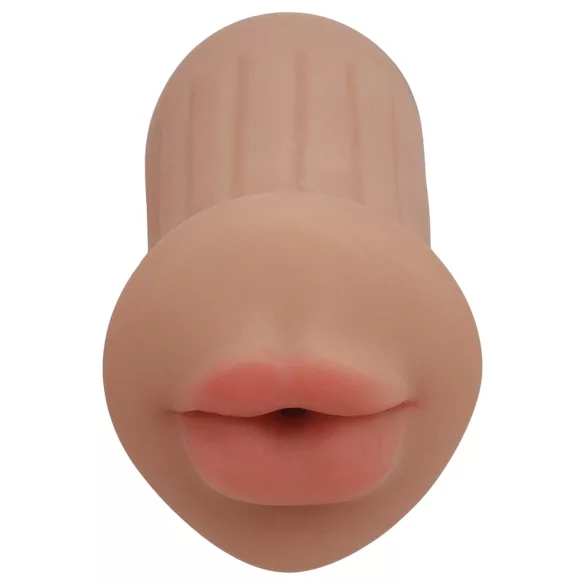 XKIN - masturbator z sztucznych ust - S (ciemny naturalny)