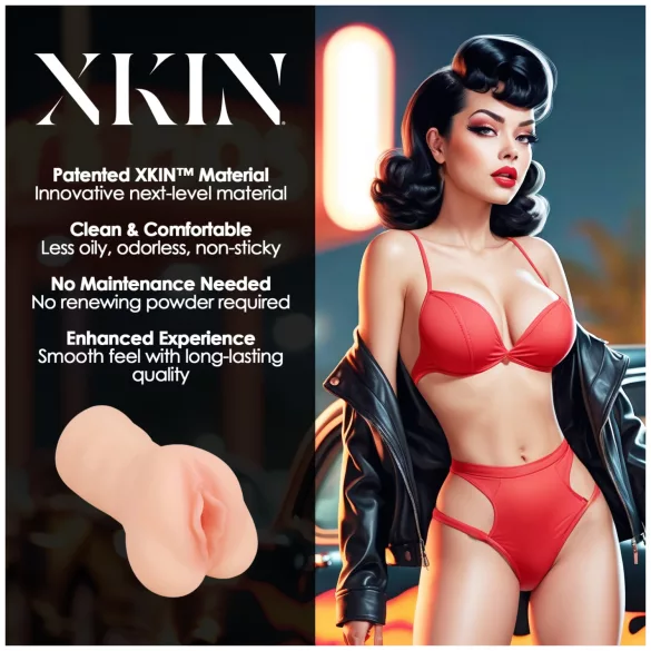 XKIN Greaser Girl Misty - realistyczna sztuczna pochwa masturbator (naturalna)