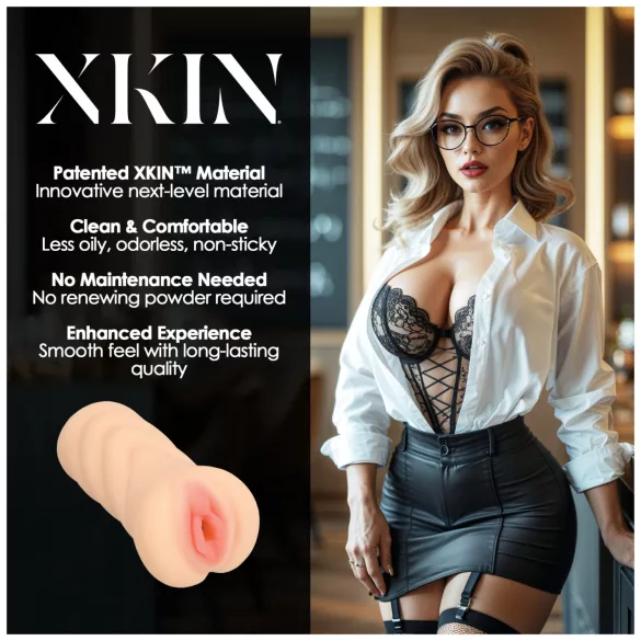 XKIN Teacher Ms Jenny - realistyczna sztuczna wagina masturbator (naturalna)