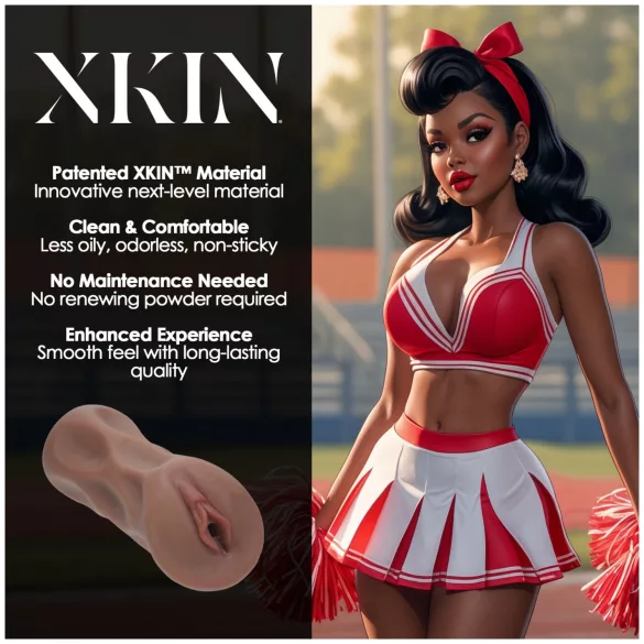 XKIN Cheerleader Cherry - realistyczna sztuczna wagina masturbator (ciemny naturalny kolor)