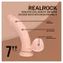 RealRock - realistyczny wibrator o podwójnej gęstości (kolor cielisty) - 18 cm
