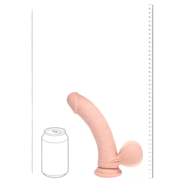 RealRock - realistyczny wibrator o podwójnej gęstości (kolor cielisty) - 20 cm