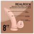 RealRock - realistyczny wibrator o podwójnej gęstości (kolor cielisty) - 20 cm