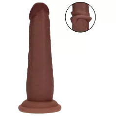   RealRock - realistyczny dildo o podwójnej gęstości (brązowy) - 15,5 cm