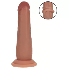   RealRock - realistyczny dildo o podwójnej gęstości (opalony) - 15,5 cm