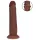 RealRock - realistyczny dwuwarstwowy dildo (brązowy) - 20,5 cm