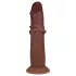 RealRock - realistyczny dwuwarstwowy dildo (brązowy) - 20,5 cm