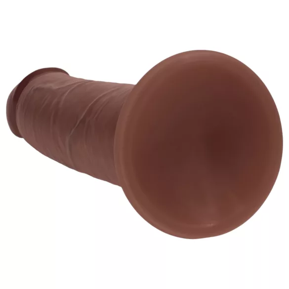 RealRock - realistyczny dwuwarstwowy dildo (brązowy) - 20,5 cm