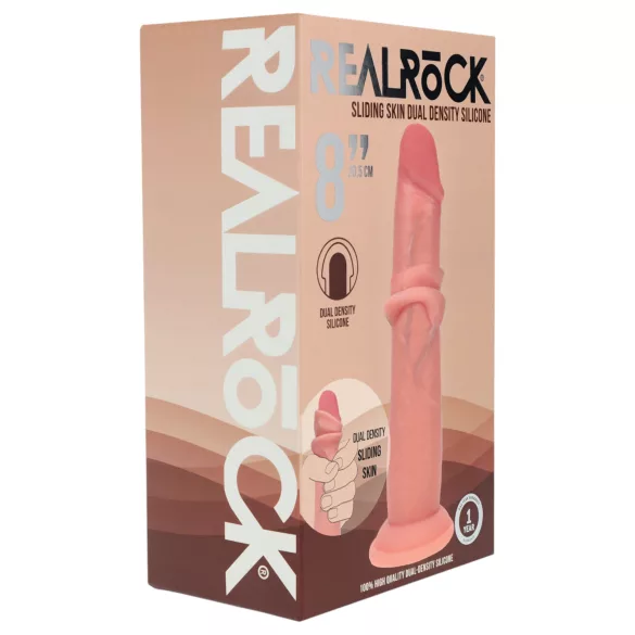 RealRock - realistyczny dildo o podwójnej gęstości (kolor cielisty) - 20,5 cm