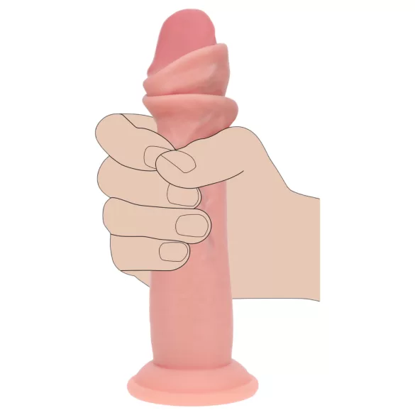 RealRock - realistyczny dildo o podwójnej gęstości (kolor cielisty) - 20,5 cm