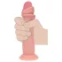 RealRock - realistyczny dildo o podwójnej gęstości (kolor cielisty) - 20,5 cm