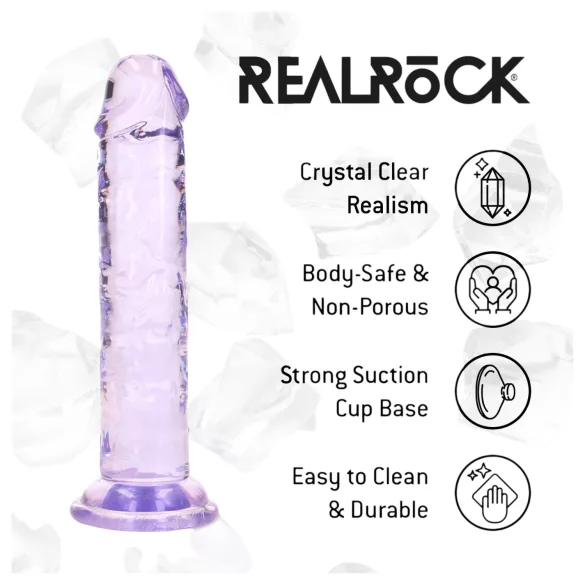 RealRock - realistyczny dildo z przyssawką (fioletowy) - 12,7 cm