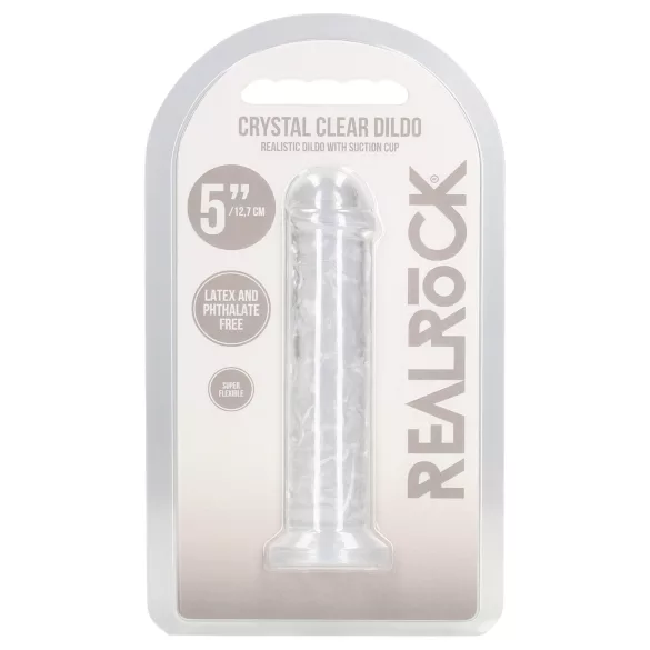 RealRock - realistyczny dildo z przyssawką (przezroczysty) - 12,7 cm