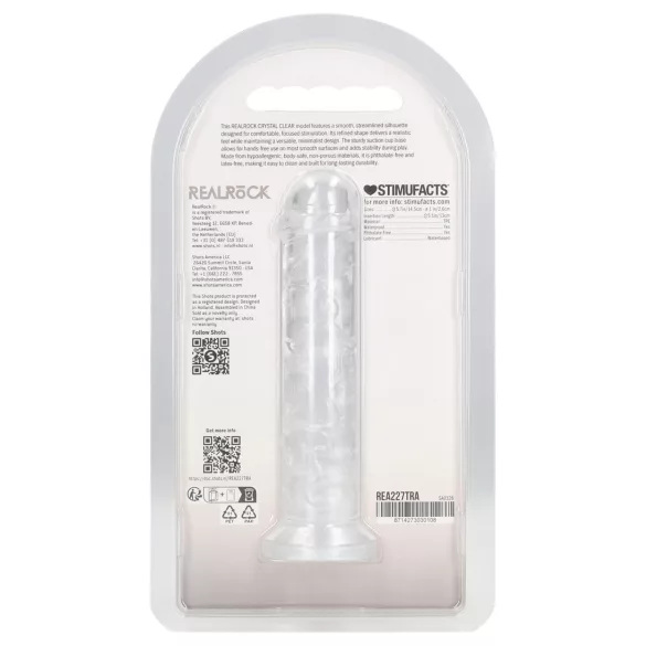 RealRock - realistyczny dildo z przyssawką (przezroczysty) - 12,7 cm