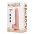 RealRock - wibrator z przyssawką - skóra naturalna - 18 cm