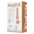 RealRock - wibrator z przyssawką - skóra naturalna - 18 cm