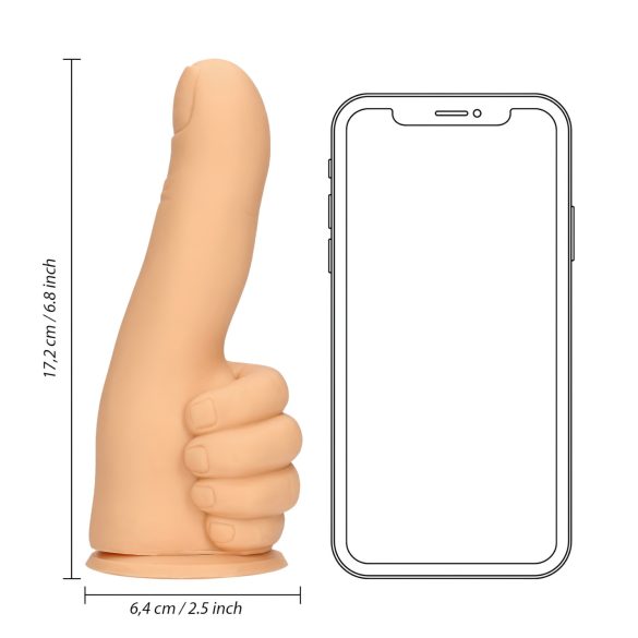S-Line - dildo z kciukiem - realistyczny - beżowy