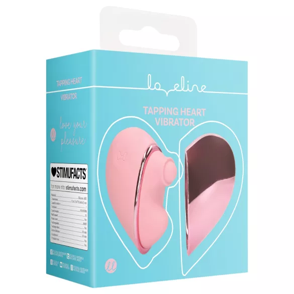 Loveline Tapping Heart - wibrator do łechtaczki akumulatorowy - różowy