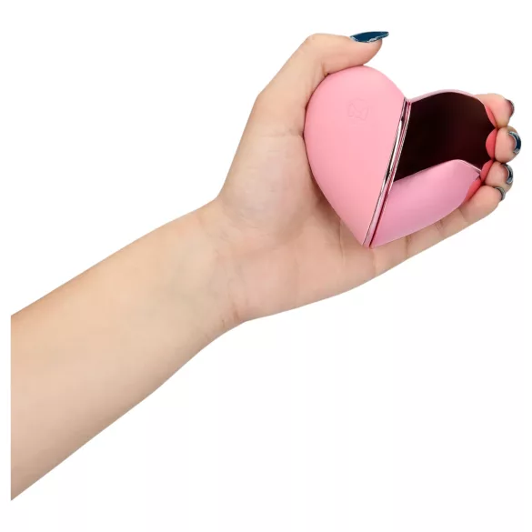 Loveline Tapping Heart - wibrator do łechtaczki akumulatorowy - różowy
