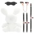 Bondage Rabbit - opaska na oczy i uszy króliczka - biały - akcesoria BDSM
