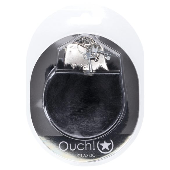 Ouch! - kajdanki z pluszu - czarne