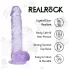 RealRock - realistyczny falochron z jądrami (fioletowy) - 12,7 cm