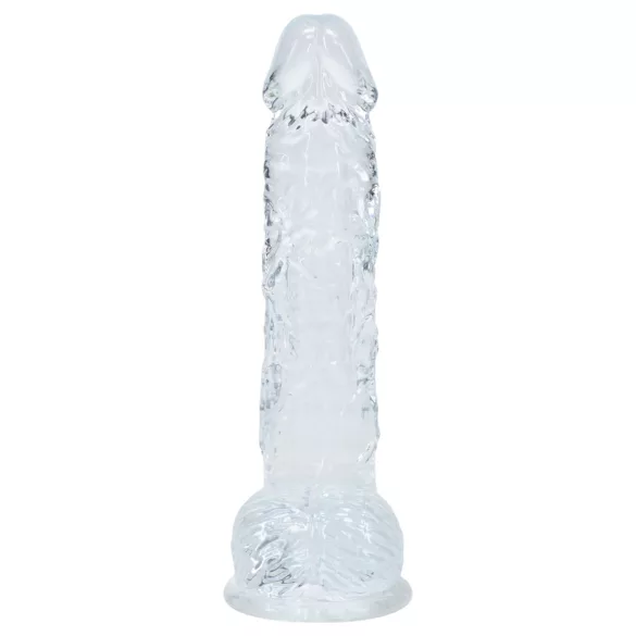 RealRock - realistyczny dildo z jądrami (przezroczysty) - 12,7 cm