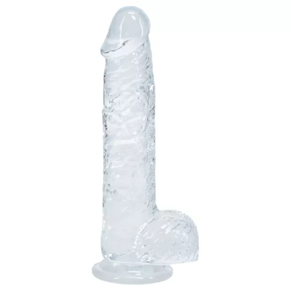 RealRock - realistyczny dildo z jądrami (przezroczysty) - 12,7 cm