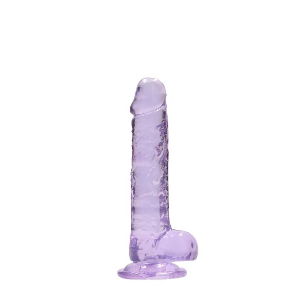 RealRock - realistyczny dildo - przezroczysty fioletowy - 17 cm