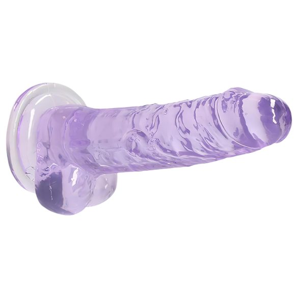 RealRock - realistyczny dildo - przezroczysty fioletowy - 17 cm