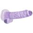 RealRock - realistyczny dildo - przezroczysty fioletowy - 17 cm